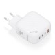 AISENS Cargador GaN 100W, 3xUSB-C PD3.0 QC4.0, 1xUSB-A QC3.0, Blanco